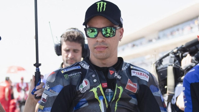 AUSTIN, TEXAS - APRIL 15: Franco Morbidelli of Italy and Monster Energy Yamaha MotoGP Team prepares to start on the grid during the MotoGP Of The Americas - Sprint on April 15, 2023 in Austin, Texas.   Mirco Lazzari gp/Getty Images/AFP (Photo by Mirco Lazzari gp / GETTY IMAGES NORTH AMERICA / Getty Images via AFP)