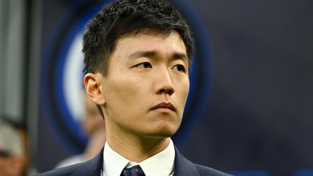 MILAN, ITALY - MAY 10: Steven Zhang of FC Internazionale looks on before the UEFA Champions League semi-final first leg match between AC Milan and FC Internazionale at San Siro on May 10, 2023 in Milan, Italy. (Photo by Mattia Ozbot - Inter/Inter via Getty Images)