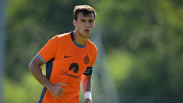 SAN SEBASTIAN, SPAIN - SEPTEMBER 20: Aleksandar Stankovic of FC Internazionale U19 in action during the UEFA Youth League 2023/24 match between  Real Sociedad and FC Internazionale on September 20, 2023 in San Sebastian, Spain. (Photo by Mattia Ozbot - Inter/Inter via Getty Images)