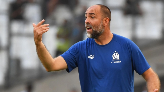 Marseille's Croatian head coach Igor Tudor reacts during the friendly football match between Olympique Marseille (OM) and AC Milan at Stade Velodrome in Marseille, southern France, on July 31, 2022. (Photo by Sylvain THOMAS / AFP)