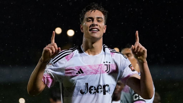 ANCONA, ITALY - SEPTEMBER 23: Kenan Yildiz of Juventus Next Gen celebrate after scoring during the Serie C match between Pescara and Juventus Next Gen at Del Conero Stadium on September 23, 2023 in Ancona, Italy. (Photo by Danilo Di Giovanniœ/Juventus FC via Getty Images)