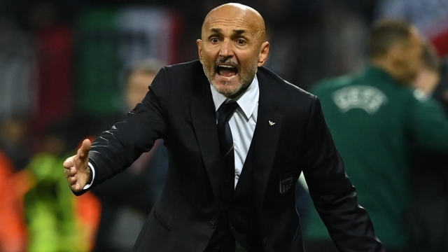 LEVERKUSEN, GERMANY - NOVEMBER 20:  Head coach of Italy Luciano Spalletti reacts during the UEFA EURO 2024 European qualifier match between Ukraine and Italy at BayArena on November 20, 2023 in Leverkusen, Germany. (Photo by Claudio Villa/Getty Images)