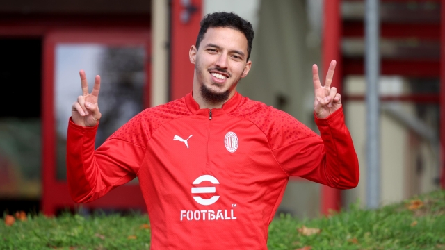 CAIRATE, ITALY - NOVEMBER 16: Ismael Bennacer of AC Milan smiles during a training session at Milanello on November 16, 2023 in Cairate, Italy. (Photo by Sara Cavallini/AC Milan via Getty Images)