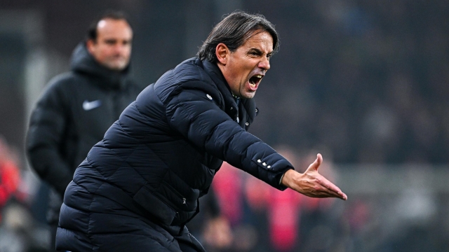 GENOA, ITALY - DECEMBER 29: Simone Inzaghi, head coach of Inter, reacts during the Serie A TIM match between Genoa CFC and FC Internazionale at Stadio Luigi Ferraris on December 29, 2023 in Genoa, Italy. (Photo by Simone Arveda/Getty Images)