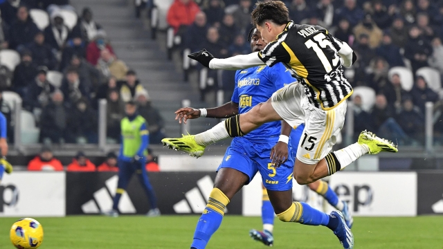 TURIN, ITALY - JANUARY 11: Kenan Yildiz of Juventus scores his team's fourth goal during the Coppa Italia Quarter-Final match between Juventus FC and Frosinone Calcio at Allianz Stadium on January 11, 2024 in Turin, Italy. (Photo by Filippo Alfero - Juventus FC/Juventus FC via Getty Images)