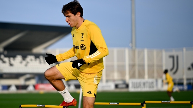 TURIN, ITALY - JANUARY 1: Federico Chiesa of Juventus during a training session at JTC on January 1, 2024 in Turin, Italy. (Photo by Daniele Badolato - Juventus FC/Juventus FC via Getty Images)