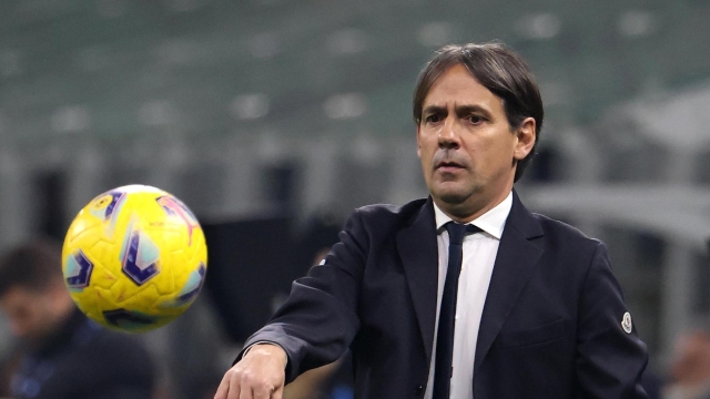 Inter MilanÂ?s coach Simone Inzaghi during the Italian serie A soccer match between Fc Inter  and Juventus at  Giuseppe Meazza stadium in Milan, 4 February 2024. ANSA / MATTEO BAZZI