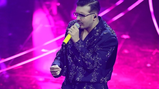 Geolier performs at 74th edition of the SANREMO Italian Song Festival at the Ariston Theatre in Sanremo, northern Italy - Saturday, FEBRUARY 10, 2024. Entertainment. (Photo by Marco Alpozzi/Lapresse)