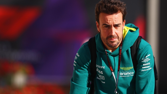 BAHRAIN, BAHRAIN - FEBRUARY 21: Fernando Alonso of Spain and Aston Martin F1 Team looks on in the Paddock during day one of F1 Testing at Bahrain International Circuit on February 21, 2024 in Bahrain, Bahrain. (Photo by Mark Thompson/Getty Images)