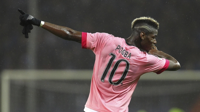 (FILE PHOTO) Paul Pogba Of Juventus Banned For Four Years For A Doping Offence. GENOA, ITALY - JANUARY 10:  Paul Pogba of Juventus FC celebrates a victory at the end of the Serie A match between UC Sampdoria and Juventus FC at Stadio Luigi Ferraris on January 10, 2016 in Genoa, Italy.  (Photo by Marco Luzzani/Getty Images)
