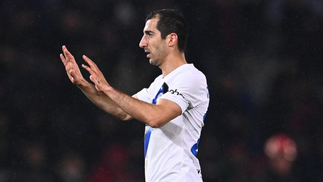 BOLOGNA, ITALY - MARCH 09:  Henrikh Mkhitaryan of FC Internazionale reacts during the Serie A TIM match between Bologna FC and FC Internazionale - Serie A TIM  at Stadio Renato Dall'Ara on March 09, 2024 in Bologna, Italy. (Photo by Mattia Ozbot - Inter/Inter via Getty Images)