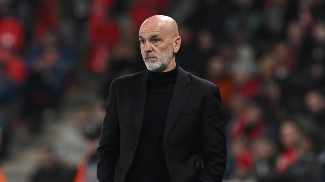 PRAGUE, CZECH REPUBLIC - MARCH 14:  Head coach of AC Milan Stefano Pioli reacts during the UEFA Europa League 2023/24 round of 16 second leg match between Slavia Praha and AC Milan at Eden Arena on March 14, 2024 in Prague, Czech Republic. (Photo by Claudio Villa/AC Milan via Getty Images)