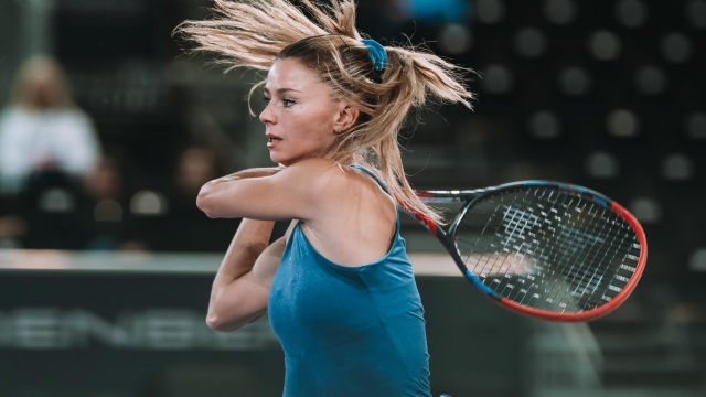 LINZ, AUSTRIA - JANUARY 30: Camila Giorgi of Italy in action during day three of the Upper Austria Ladies Linz 2024 on January 30, 2024 in Linz, Austria. (Photo by Alexander Scheuber/Getty Images for MatchMaker)