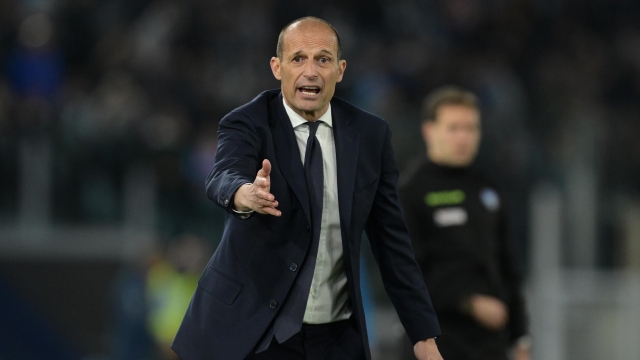 Juventus’ head coach Massimiliano Allegri during the Coppa Italia Semi final (leg 2 of  2)  soccer match between Lazio and Juventus at Rome's Olympic Stadium, Italy - Tuesday, April 23, 2024. Sport - Soccer . (Photo by Alfredo Falcone/LaPresse)