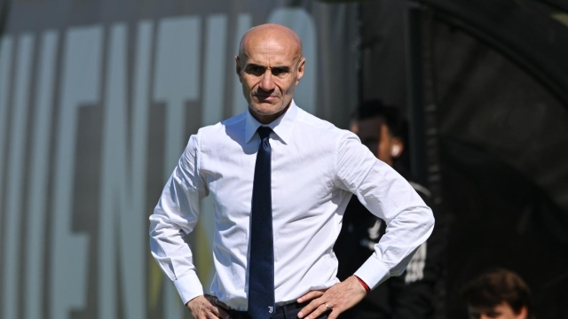 VINOVO, ITALY - APRIL 1: Paolo Montero, Head Coach of Juventus U19  during the Primavera 1 match between Juventus U19 and AC Milan U19 at Juventus Center Vinovo on April 1, 2024 in Vinovo, Italy. (Photo by Chris Ricco - Juventus FC/Juventus FC via Getty Images)