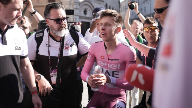 Pogacar Tadej (Team Uae Emirates) pink jersey, during the stage 7 of the of the Giro d'Italia from  Foligno to Perugia (ITT) , 10 May 2024 Italy. (Photo by Massimo Paolone/Lapresse)