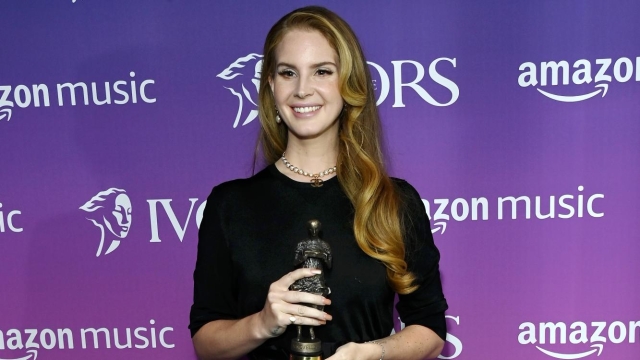 LONDON, ENGLAND - MAY 23: Lana Del Rey with the Special International Award during The Ivors 2024 at Grosvenor House on May 23, 2024 in London, England. (Photo by Stuart C. Wilson/Getty Images)