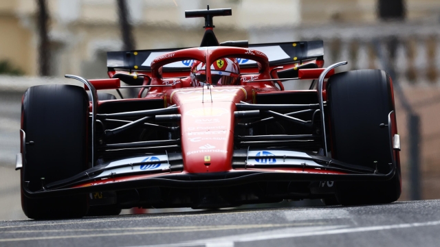 MONTE-CARLO, MONACO - MAY 24: Charles Leclerc of Monaco driving the (16) Ferrari SF-24 on track during practice ahead of the F1 Grand Prix of Monaco at Circuit de Monaco on May 24, 2024 in Monte-Carlo, Monaco. (Photo by Mark Thompson/Getty Images)