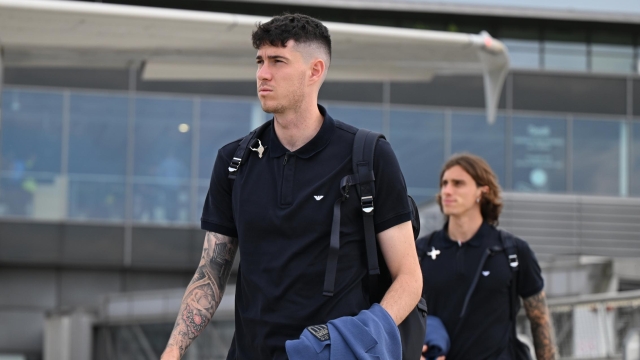 LEIPZIG, GERMANY - JUNE 23:  Alessandro Bastoni of Italy depart from Dortumund for Lipsia on June 23, 2024 in Leipzig, Germany. (Photo by Claudio Villa/Getty Images for FIGC)