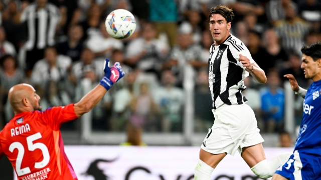 TURIN, ITALY - AUGUST 19: Dusan Vlahovic of Juventus during the Serie A match between Juventus and Como at Allianz Stadium on August 19, 2024 in Turin, Italy. (Photo by Daniele Badolato - Juventus FC/Juventus FC via Getty Images)