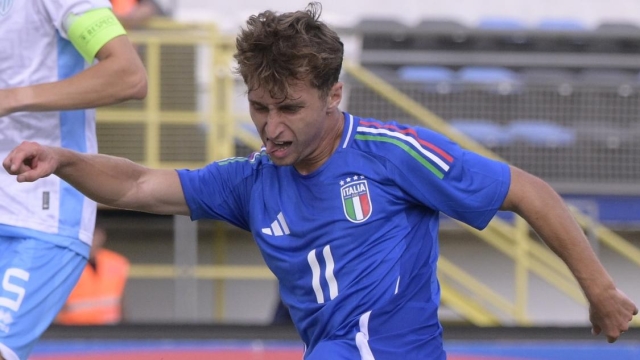 Italy’s Tommaso Baldanzi  during the CE 2025 qualification football match between Italy U21 and San Marino U21 at the Domenico Francioni stadium in Latina, Italy - Thursday 5 September 2024. Sports - Soccer. (Photo by Fabrizio Corradetti / LaPresse)