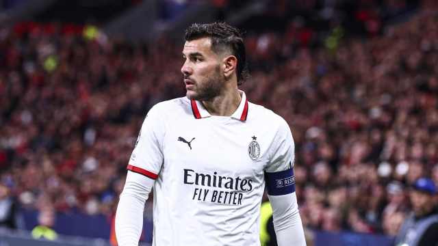 LEVERKUSEN, GERMANY - OCTOBER 01: Theo Hernandez of AC Milan looks on during the UEFA Champions League 2024/25 League Phase MD2 match between Bayer 04 Leverkusen and AC Milan at BayArena on October 01, 2024 in Leverkusen, Germany. (Photo by Giuseppe Cottini/AC Milan via Getty Images)