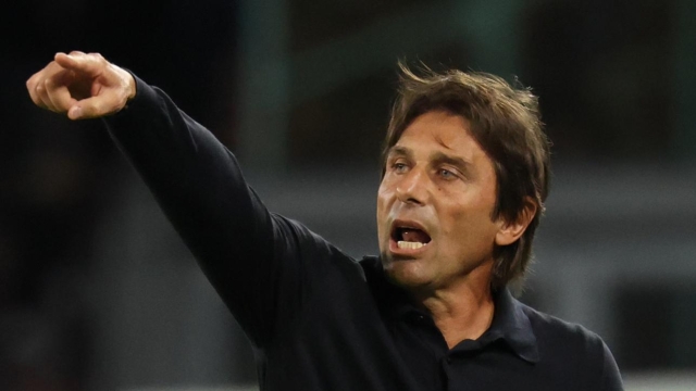 Napoli’s head coach Antonio Conte  during the Serie A soccer match between Napoli and Monza at the Diego Armando Maradona Stadium in Naples, southern italy - Sunday , September 29 , 2024. Sport - Soccer . 
(Photo by Alessandro Garofalo/LaPresse)