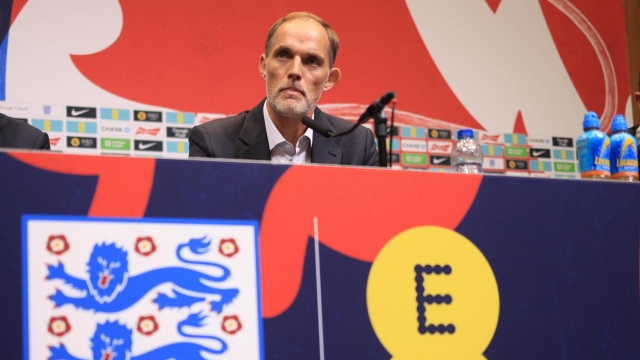 epa11662458 The latest head coach of the England national menâ??s soccer team Thomas Tuchel speaks at a media briefing at Wembley Stadium in London, Britain, 16 October 2024. The former Bayern Munich and Chelsea manager will take over the position on a permanent basis from 01 January 2025.  EPA/NEIL HALL