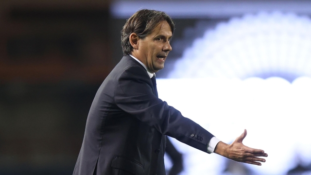 EMPOLI, ITALY - OCTOBER 30: Simone Inzaghi manager of FC Internazionale reacts during the Serie A match between Empoli and FC Internazionale at Stadio Carlo Castellani on October 30, 2024 in Empoli, Italy. (Photo by Gabriele Maltinti/Getty Images)