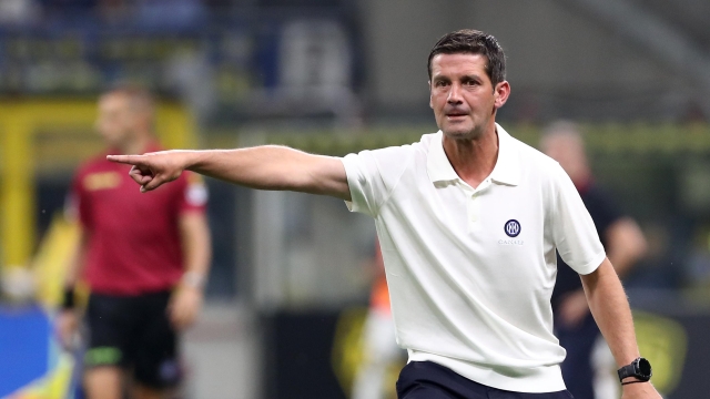 Cristian Chivu, Head Coach of Internazionale, gestures during the Serie A match between FC Internazionale and Torino FC at Giuseppe Meazza Stadium on August 25, 2025 in Milan, Italy. (Photo by Marco Luzzani/Getty Images)