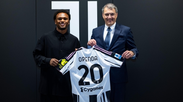 Lois Openda at Juventus headquarters