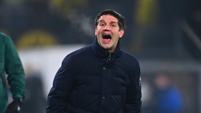   Head coach of FC Internazionale Cristian Chivu reacts during the UEFA Champions League 2025/26 League Phase MD8 match between Borussia Dortmund and FC Internazionale Milano at BVB Stadium Dortmund on January 28, 2026 in Dortmund, Germany. (Photo by Mattia Pistoia - Inter/Inter via Getty Images)