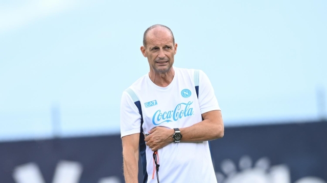 DIMARO, ITALY - JULY 18: Max Allegri of Napoli during a training session on July 18, 2026 in Dimaro, Italy. (Photo by SSC NAPOLI/SSC NAPOLI via Getty Images)