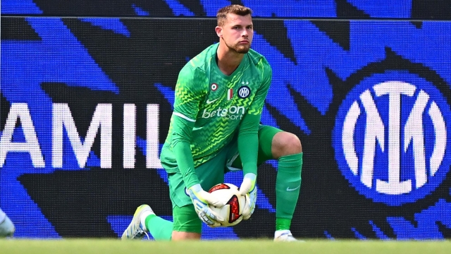  Josep Martinez of FC Internazionale during the pre-season friendly match between Karlsruher SC and FC Internazionale at BBBank Wildpark on July 26, 2026 in Karlsruhe, Germany. (Photo by Mattia Pistoia - Inter/Inter via Getty Images)