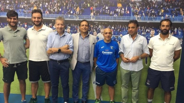 Con il presidente dell'Empoli, Fabrizio Corsi, secondo da destra e il professor Angelini, terzo da sinistra