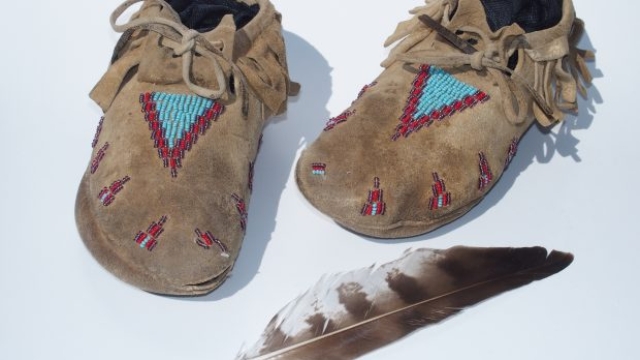  Mocassini originali di nativi americani del 1900