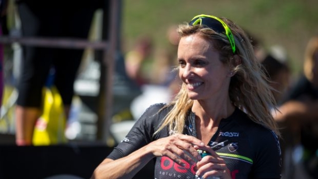 La sorridente neo triatleta Justine Mattera (Michele Mondini)