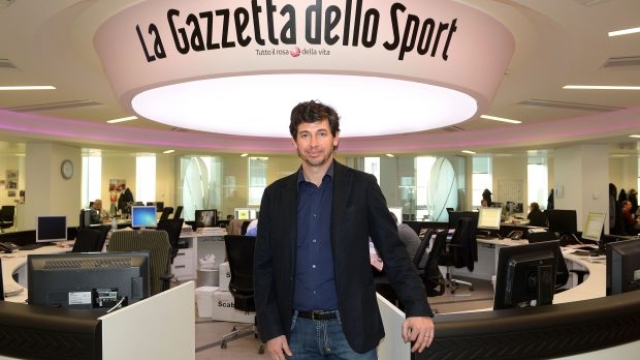 Demetrio Albertini in visita alla redazione della Gazzetta dello Sport (ph Fabio Bozzani)