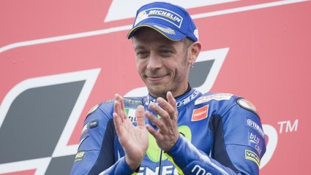 La gioia di Rossi sul gradino più alto del podio olandese. Getty