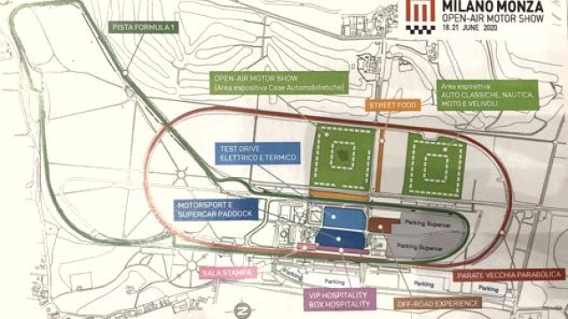 Ecco come sarà organizzata l’area  dell’Autodromo di Monza