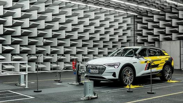 Il suono di Audi catturato nella camera semianecoica
