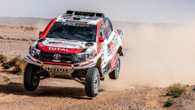 Nasser Al Attiyah in azione in Marocco. Overdrive Racing