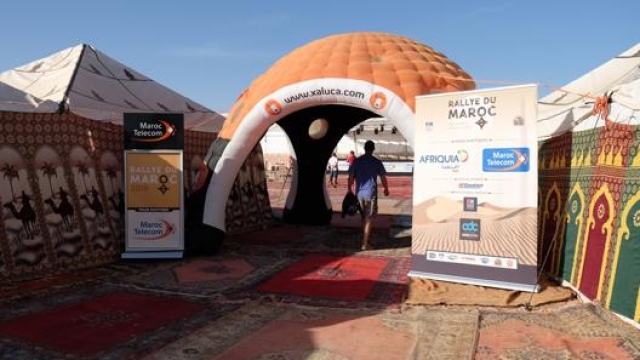 L'ingresso del bivacco del Rally del Marocco