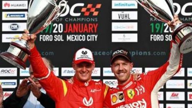 Mick Schumacher, 19 anni, campione europeo di F.3 con Sebastian Vettel, 31 anni, 4 volte campione del mondo di F.1