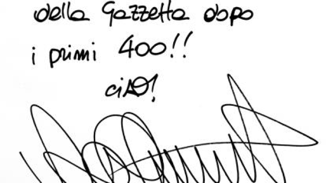 Il saluto di Valentino Rossi ai lettori della Gazzetta dello Sport. Milagro