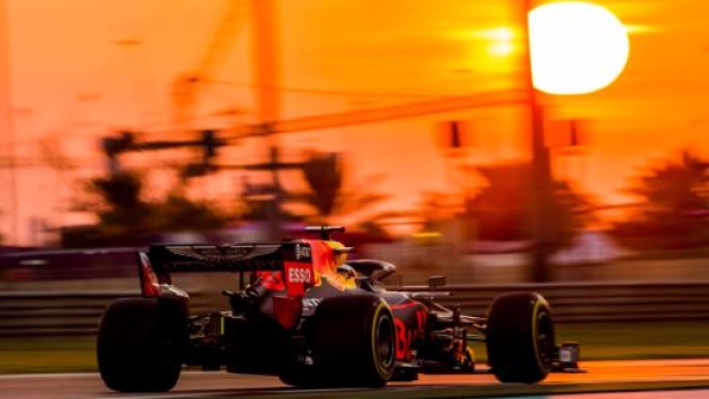 Max Verstappen in azione ad Abu Dhabi. Getty