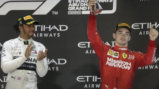 Lewis Hamilton e Charles Leclerc. Ap