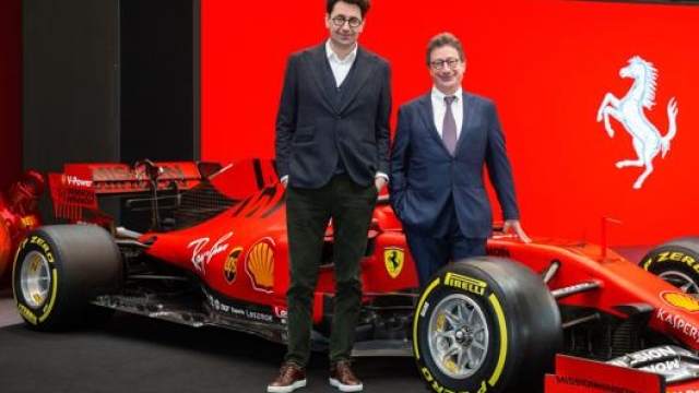 Da sinistra Mattia Binotto e Louis Camilleri, team principal e ad della Ferrari