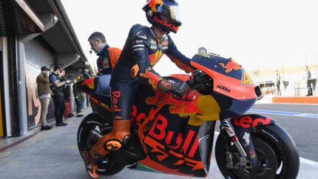 La Ktm, sponsorizzata Red Bull, di Pol Espargaro durante i test a Valencia di metà novembre. Getty