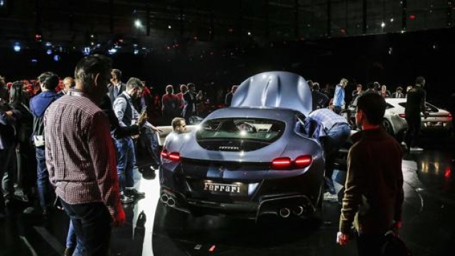 La presentazione romana della nuova Ferrari. Ansa